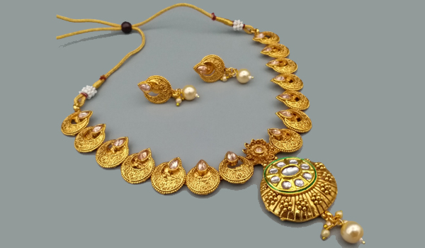 Kundan Gold Necklace Suppliers in Mul