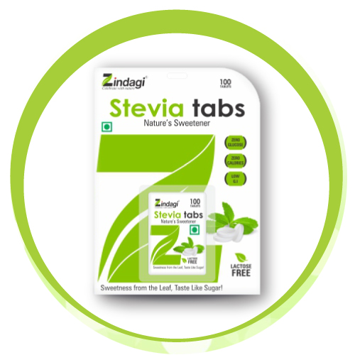 STEVIA TABLETS 100 TAB from Jhanil Health Care Pvt Ltd