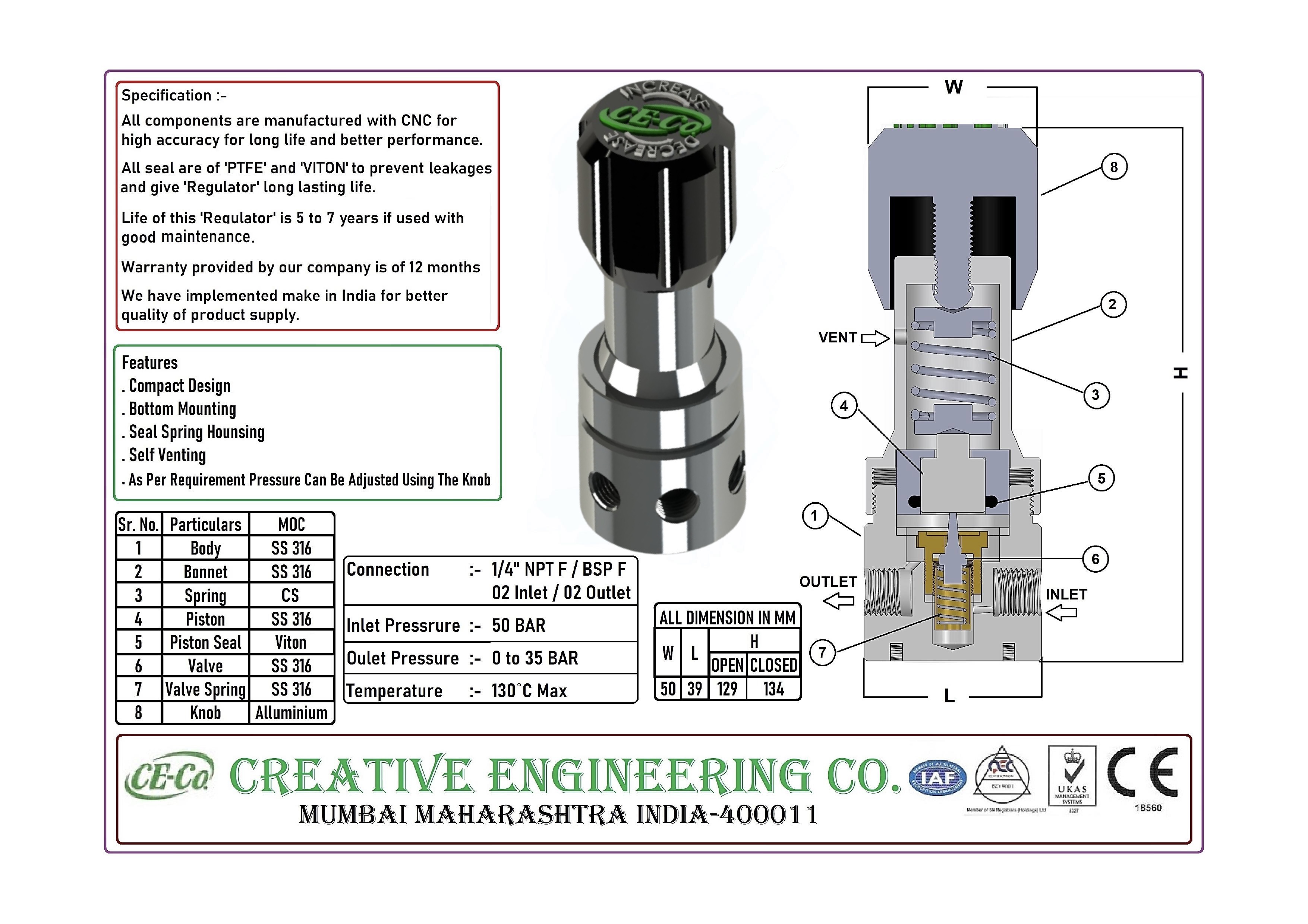 PRESSURE REGULATOR 