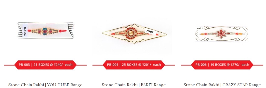 Stone Chain Rakhi 4 from Shree Rakhi