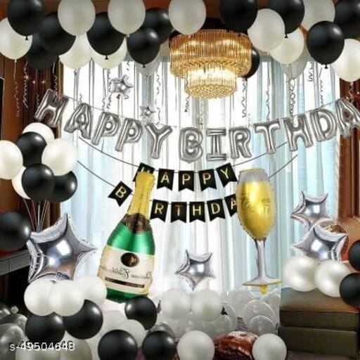 Silver Birthday Party Decoration From Gunika Creations from Gunika Creations