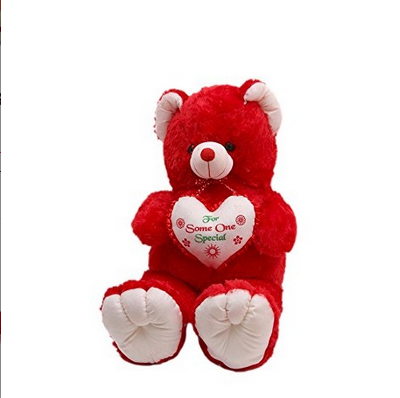 Classic Red Teddy Bear With Heart 2.5 Foot - 75 Cm Color from ToYBULK