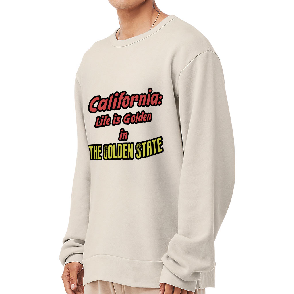 California the Golden State Sponge Fleece Sweatshirt – Trendy Classic Sweatshirt – Cool Design Sweatshirt