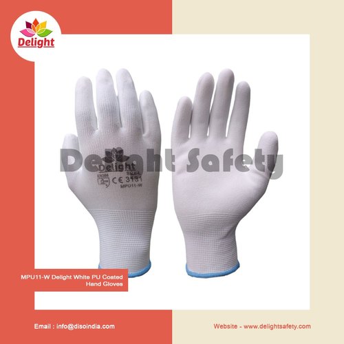 Delight MPU11-W White PU Coated Hand Gloves from Delight Industrial Solutions Private Limited