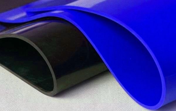 Neoprene Rubber Sheet Rolls in Black & Blue Color.