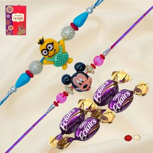 Rocking Pair of Kids Rakhi with 4 Chocolates  from Rakhiworldwide