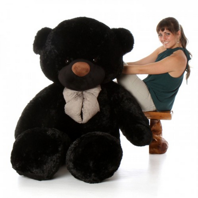 ToYBULK customized 5 Feet Tall (60 Inch) Toy's Manufacturing Life Size Dark Black Color Teddy Bear  from ToYBULK