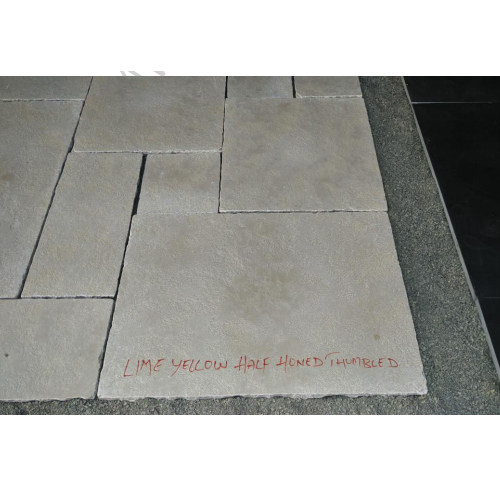 TANDUR YELLOW – HALF HONED WITH LEATHER - LIMESTONE from JUNO STONE PAVING (OPC) PRIVATE LIMITED