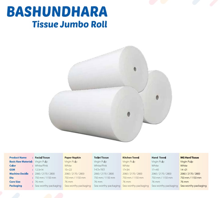 Bashundhara Tissue Jumbo Roll from Bashundhara Paper Mills Ltd.