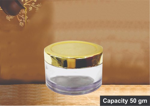 Beautiful Cosmetic Acrylic Transparent Jar With Black Lid  from Zenvista Meditech Pvt. Ltd.