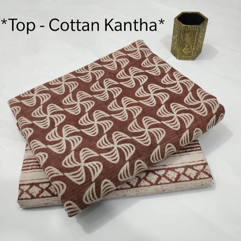 Print Pattern Fabrics ( Top - Cotton Kantha )  from FabricKart