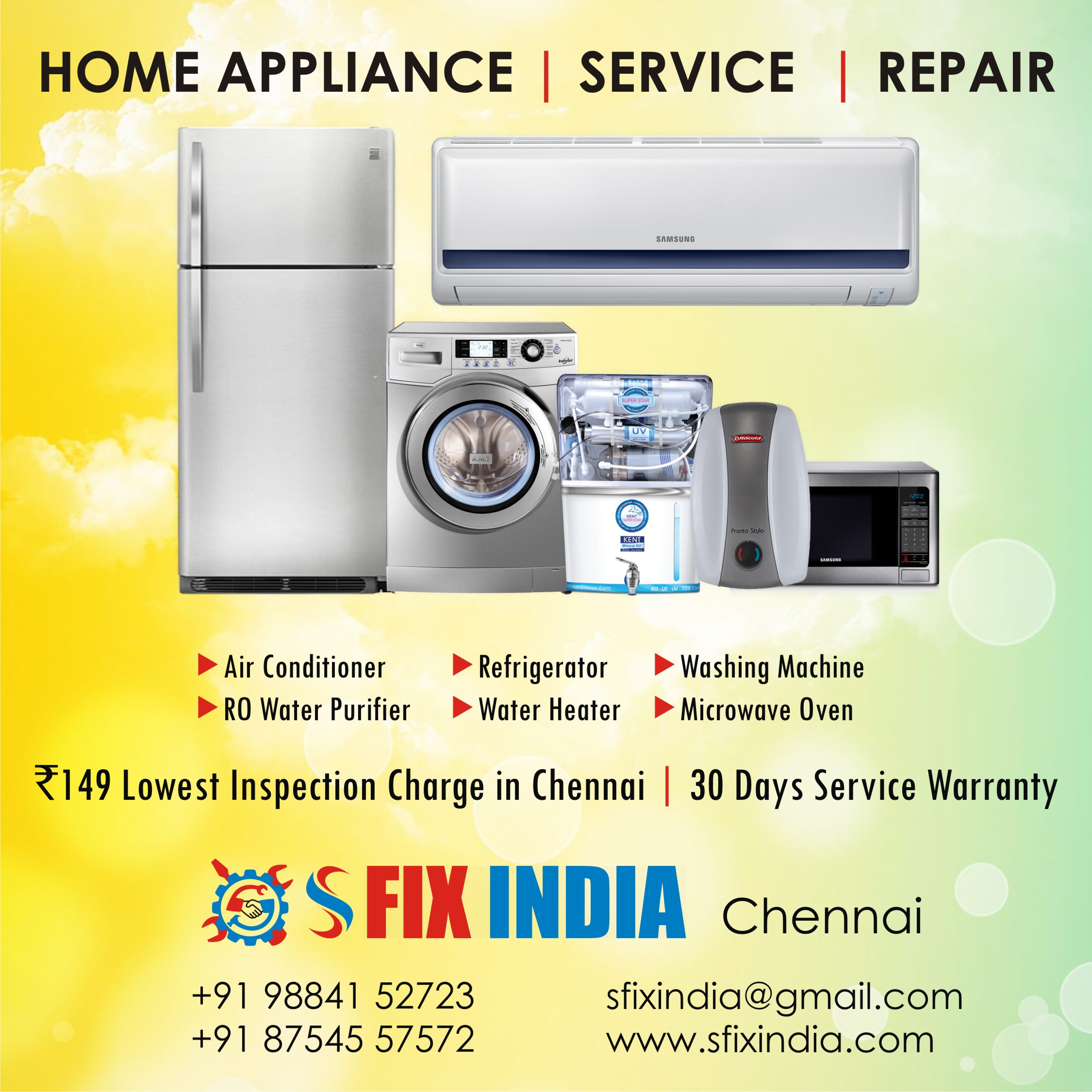  Home Appliance Repair Service  from SFix India