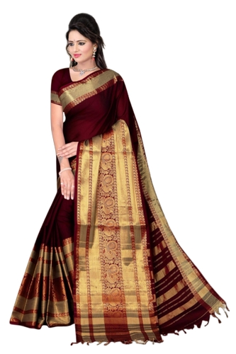 Cotton Silk Mercerised Saree from Manasa Handloom & Textiles