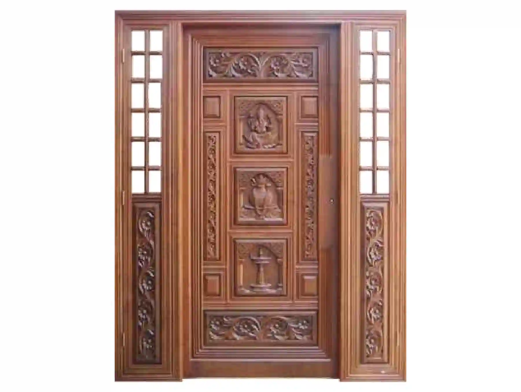 Teak Wood CNC Doors  for Home , Office building  Main Door 