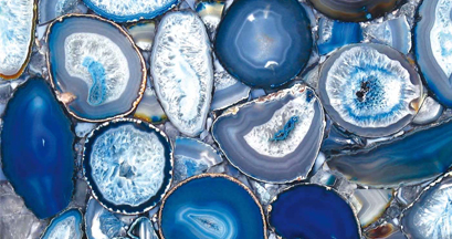 Blue Agates - Semi Precious Gemstone Slabs from Riddhi Enterprise