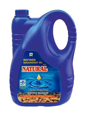 Natural Refined Groundnut Oil 5L from Udyog Mandir - Naturals Healthy Food