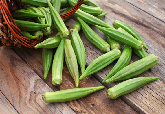 Dark Green Fresh Okra / Lady Finger from Harsha & Co