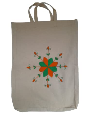 Ipsha Handicraft Hand painted cotton bag (combo of 5) from Ipsha Handicraft Store