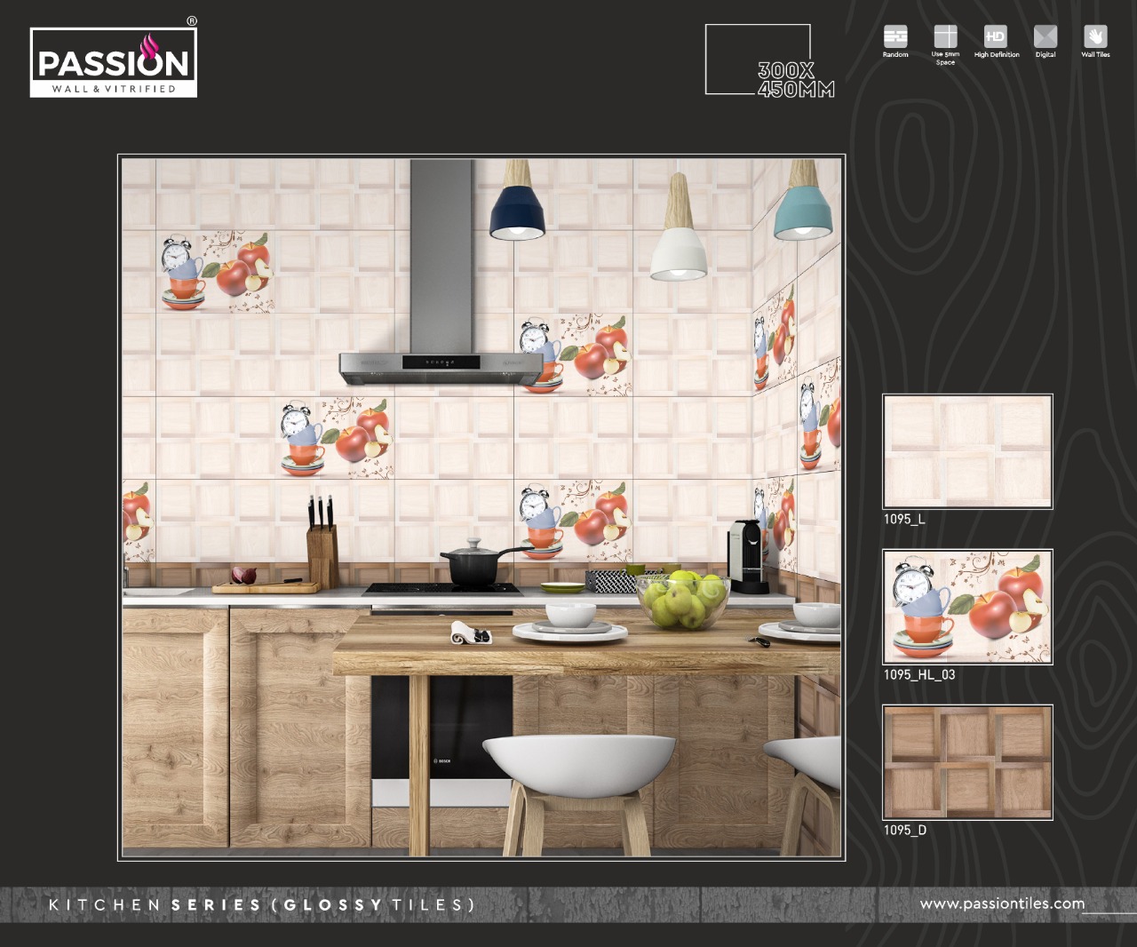 Wall Tiles - Kitchen Series (Glossy Tiles) from Passion Vitrified