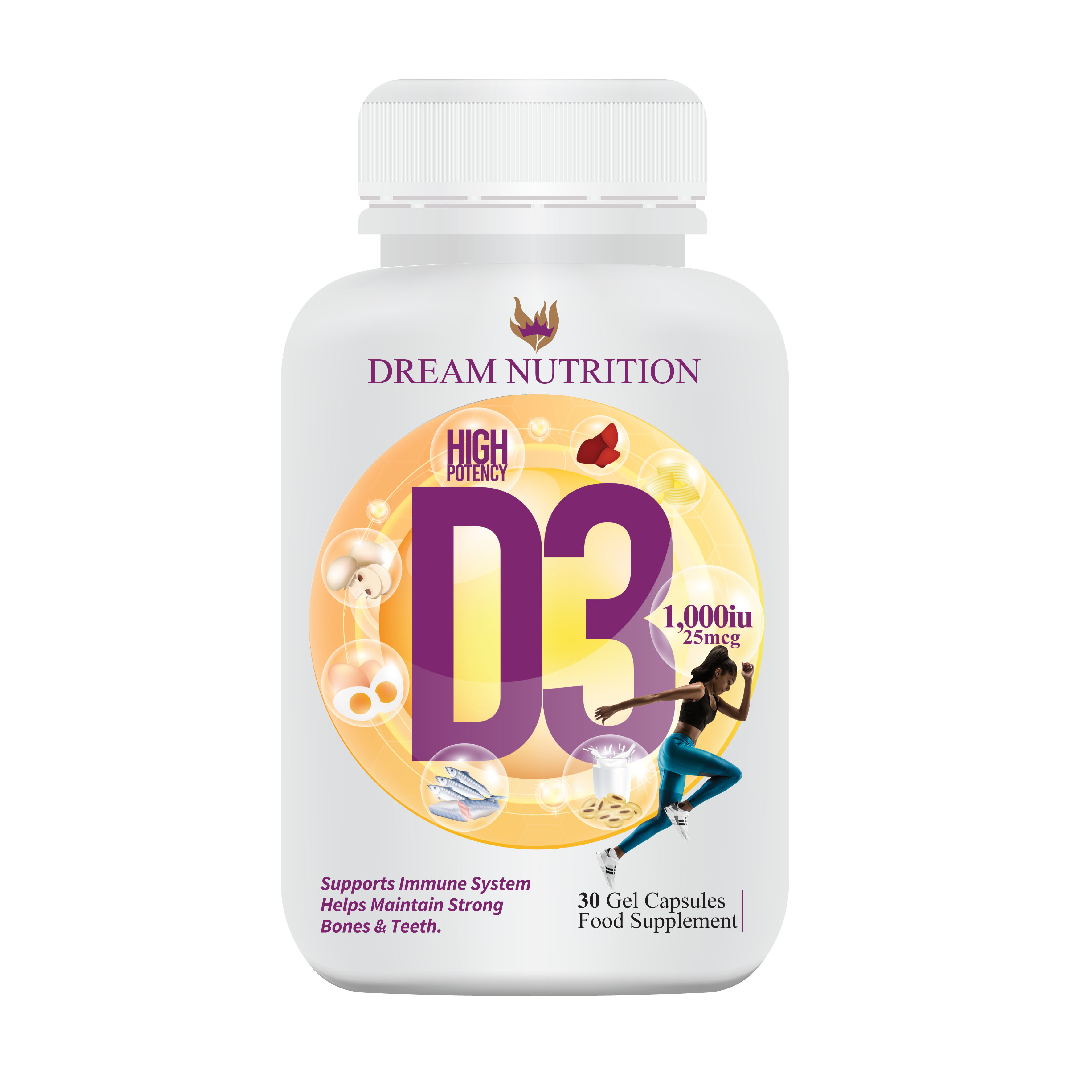 Dream Nutrition Vitamin D3 Gelatine Capsules from DREAM NUTRITION