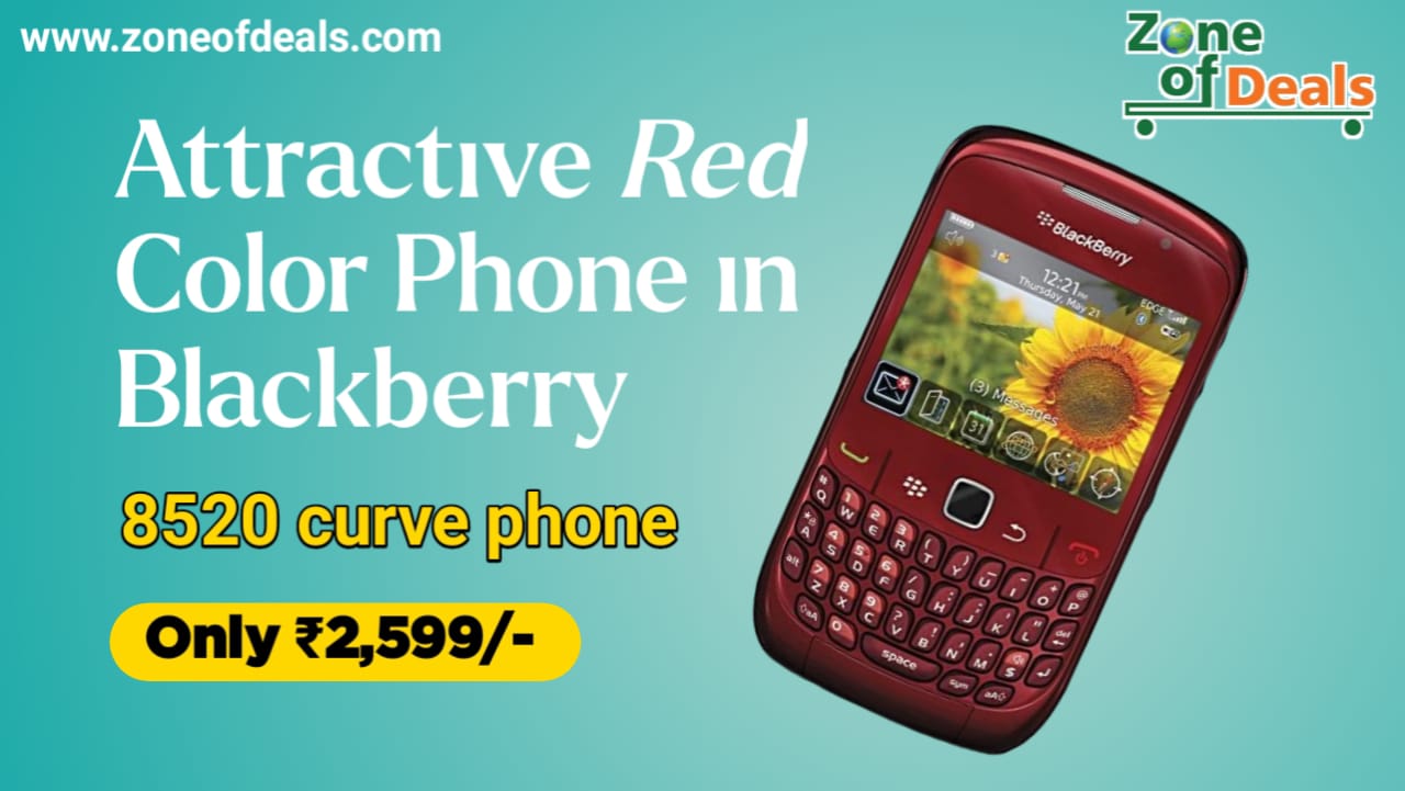 Blackberry 8520 Curve RED Refurbished Qwerty Keypad Mobile from Zoneofdeals