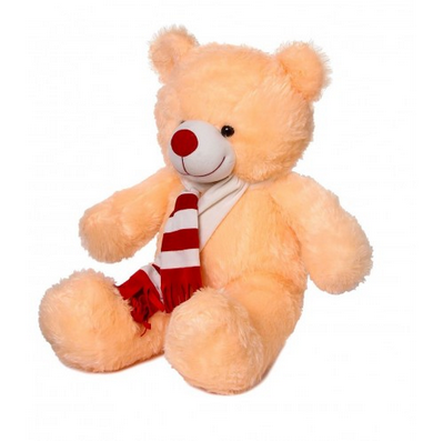 Toy Bulk- Giant 2 Foot Jumbo Size 24 Inch Butter Color Teddy Bear Stuffed Toy With Muffler from ToYBULK