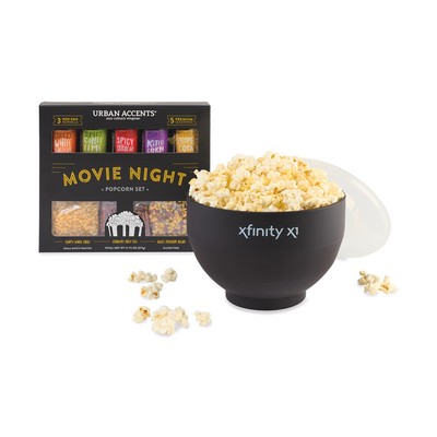 Movie Night Gourmet Popcorn Gift Set - Black from ALL printing