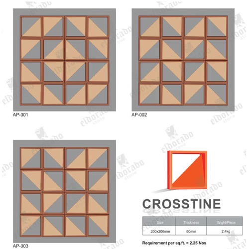 CROSSTINE Design Stone Jalli, Shape: Square from Eldorado Stone✅