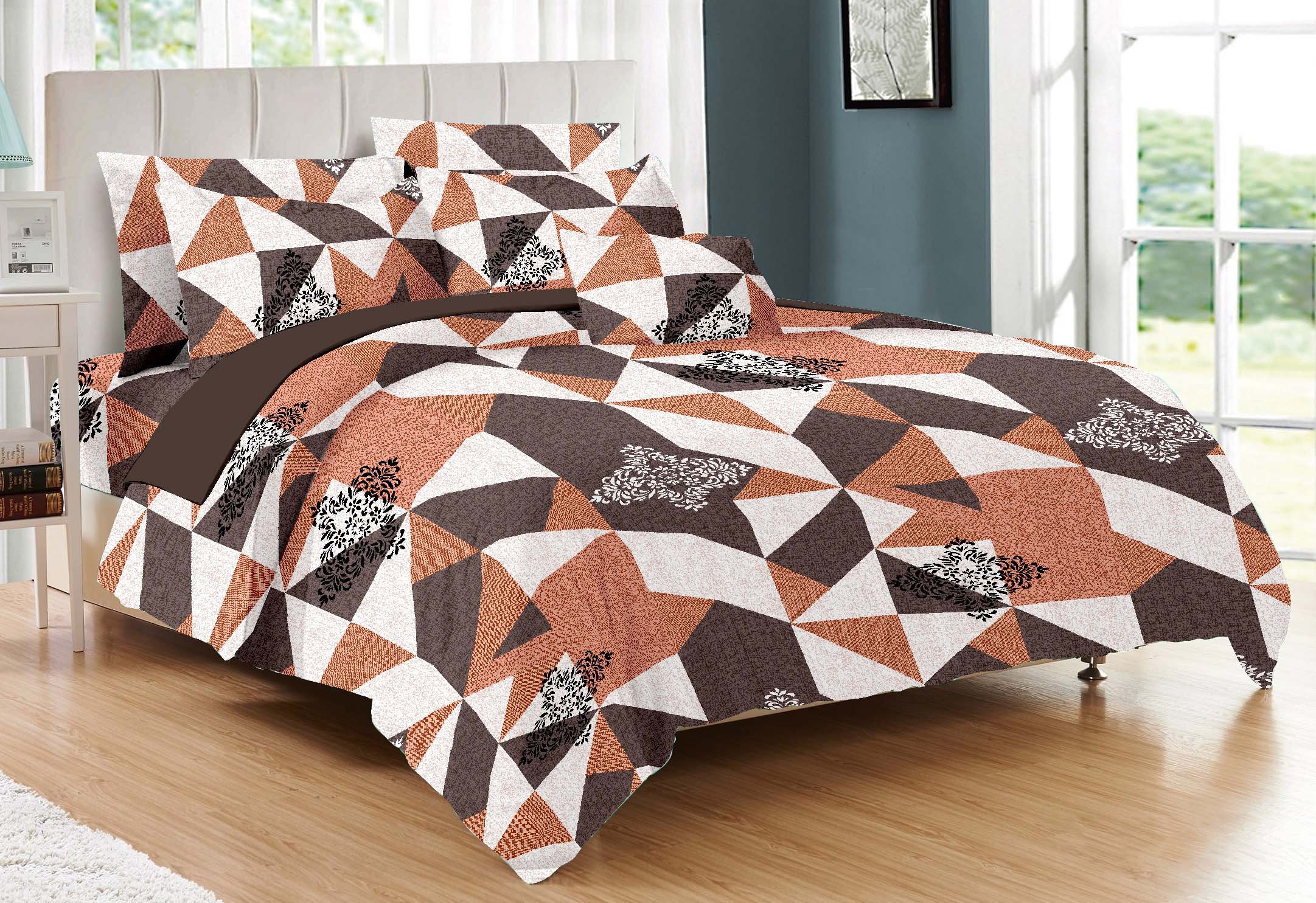 Printed Double Bed Sheet - Ecolux-4002A from Kreative Konnexion