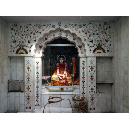 White Marble Temple With Inlay Work