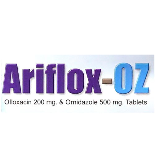 Ariflox-OZ, Ofloxacin 200 mg. & Ornidazole 500 mg. Tablets from Ajanta healthcare