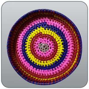 Round Tray Multi Colour from Karupatti - House of Palm