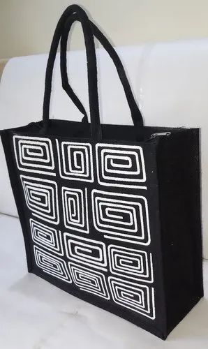 Printed Jute Shopping Bag