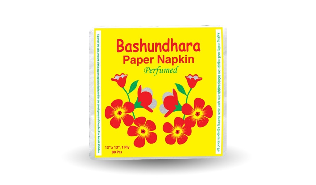 Bashundhara Paper Napkin (80 Pcs, Perfumed)