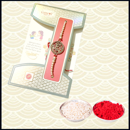 Crystal Stone Crafted Premium Rakhi with Roli Chawal from Rakhi Store