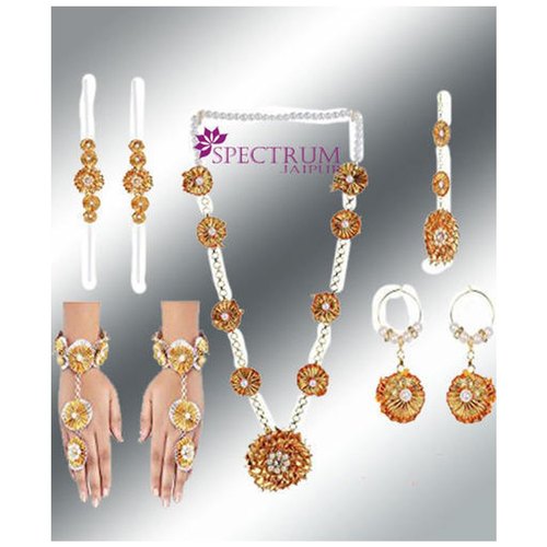 Designer Pearl Gota Patti Jewellery Set from Bharat Sales