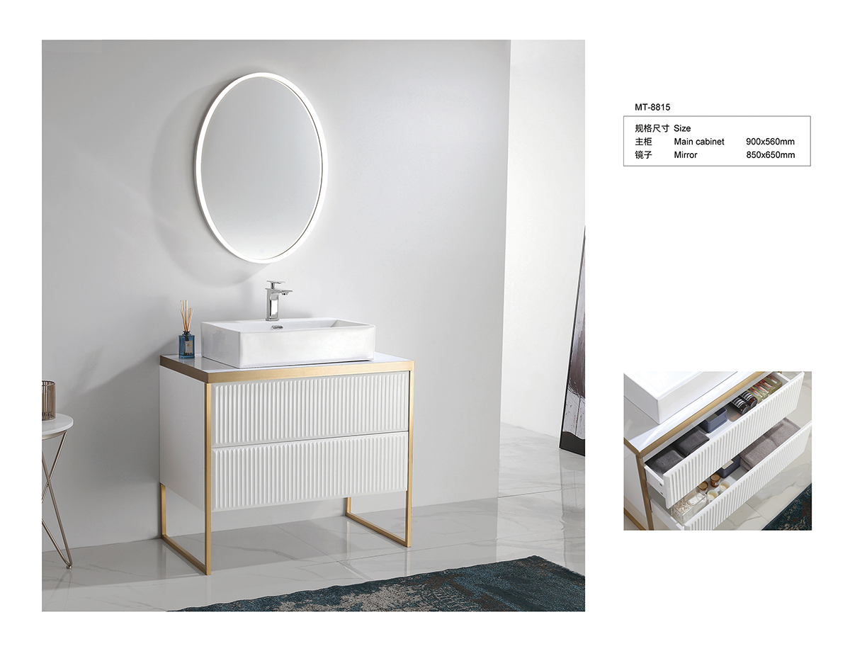 White Bathroom Cabinets Freestanding Design MT-8815 from Mobirito sanitary ware plant