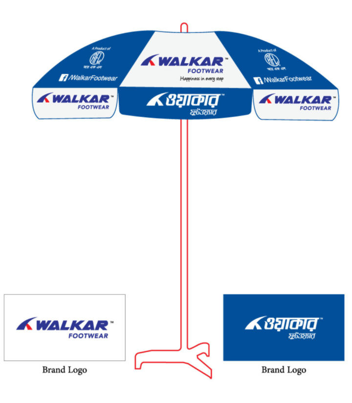 Walkar Printed Umbrella from King Umbrella | Umbrella Manufacturers In Bangladesh