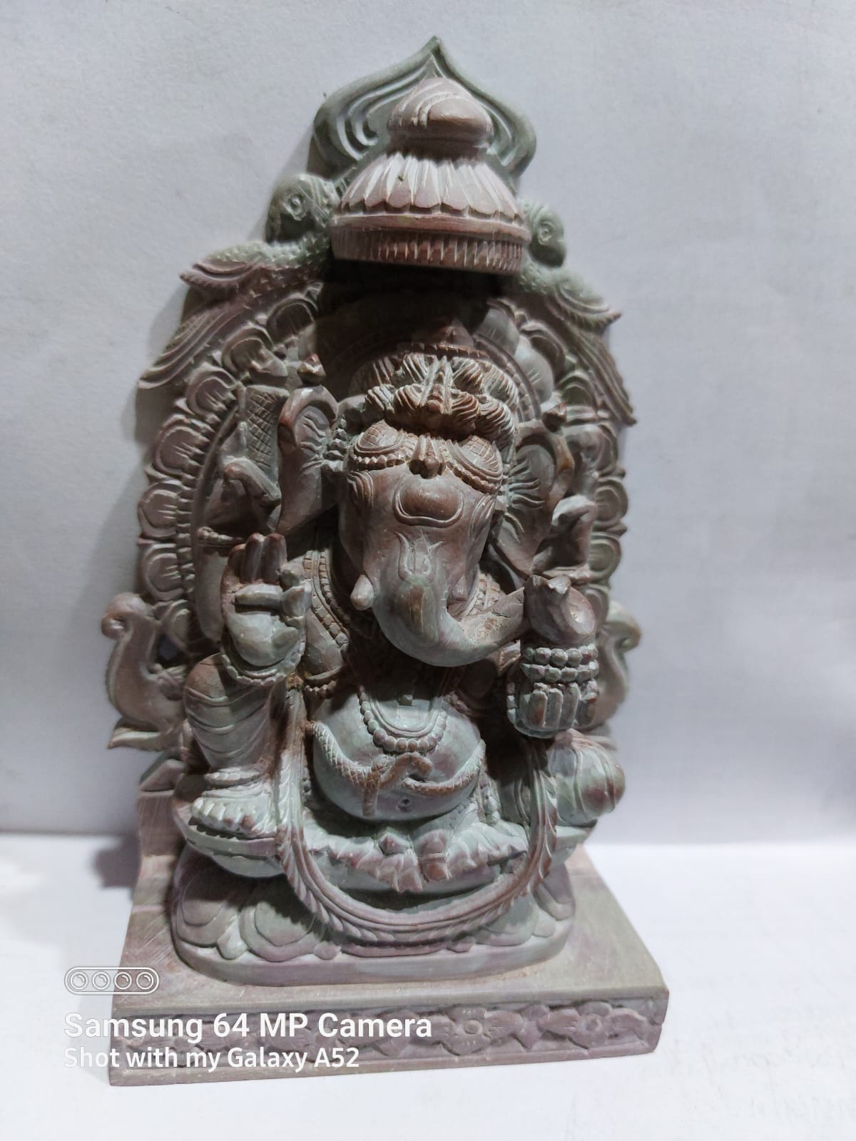 Black Stone Ganesha Statue