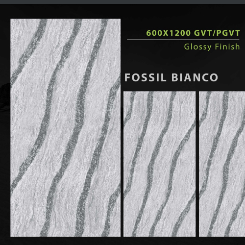 Glossy Finish Fossil Bianco Vitrified Tiles from Lenora vitrified