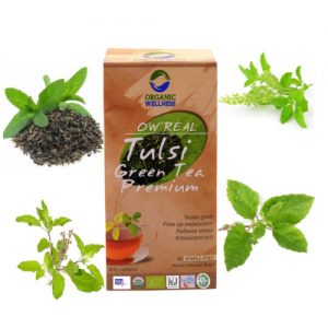 Organic Wellness Tulsi Green Tea Premium 25 Tea Bags from Orgoshops