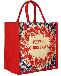 Christmas Burlap Bag CBB10 from H A Exports
