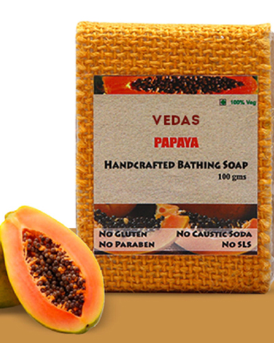 VEDAS PAPAYA HANDCRAFTED BATHING SOAP from PRN LIFESTYLE PVT LTD