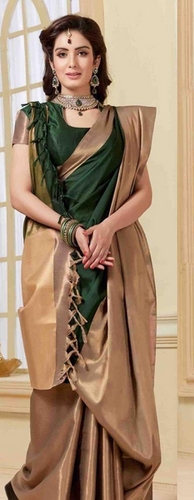 Black And Golden Designer Color Cotton Silk Saree from Manasa Handloom & Textiles