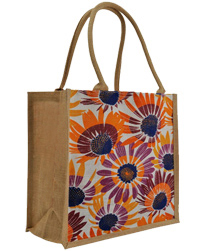 Printed Jute Shopping Bags JSB17  from H A Exports