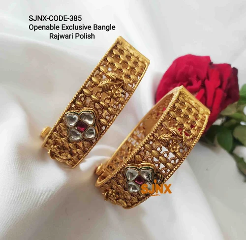 Rajwari Polish Openable Bangle From Women Jewellery from Satyam Jewellery Nx