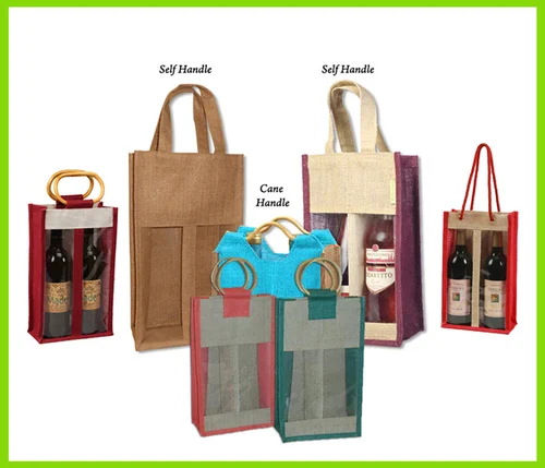 Jute Wine 2 Bottle Bag