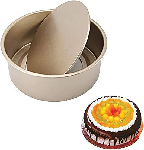 6 Inch Round Cake Pan with Removable Loose Bottom Nonstick Quick Release Coating Bakeware Mold - Divena In