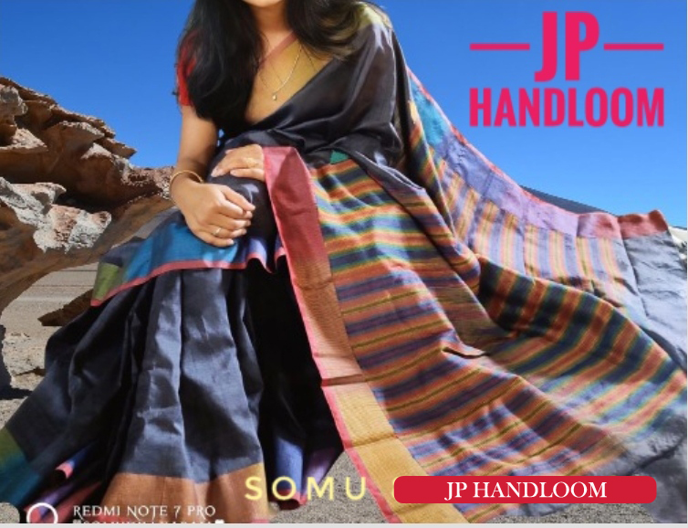 Indradhanu new Design Tussar Silk Saree from J.P handloom 