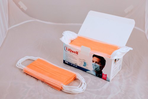 3 Ply Orange Disposable Face Mask